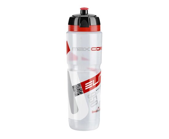 Велобутылка Elite MAXICORSA 950мл (прозрачная/красный логотип)