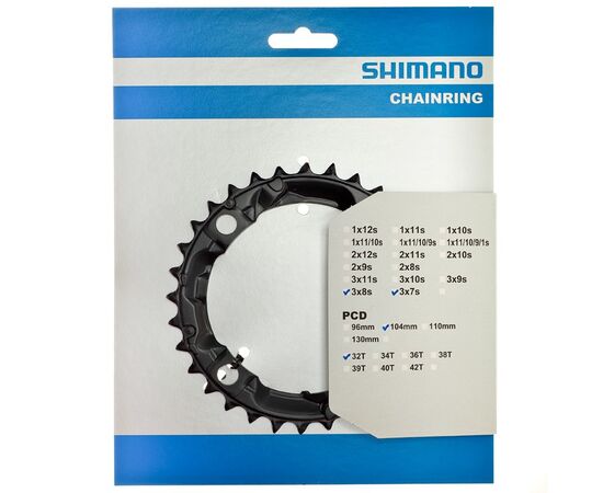 Звезда передняя для Shimano FC-M361 32T, Цвет: черный, Количество зубьев: 32, изображение 2 Звезда передняя для Shimano FC-M361 32T, Цвет: черный, Количество зубьев: 32, изображение 2
