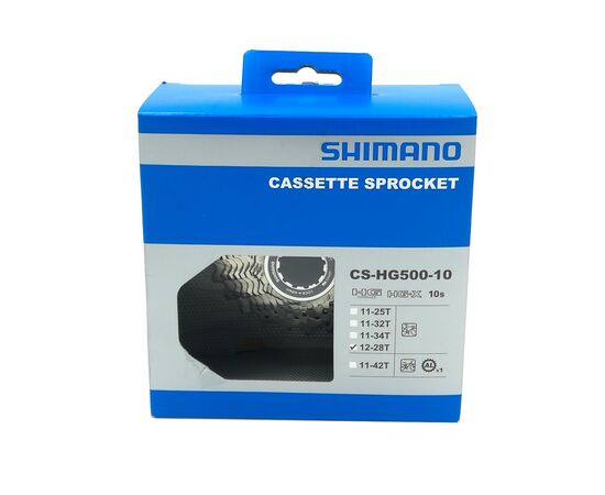 Кассета Shimano Alivio CS-HG500 10 скоростей 12-28T, Цвет: серый, Количество зубьев: 12-28, изображение 2