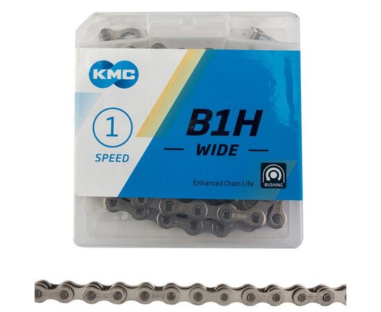 Цепь велосипедная KMC B1H 114L 1-скоростная (серый)