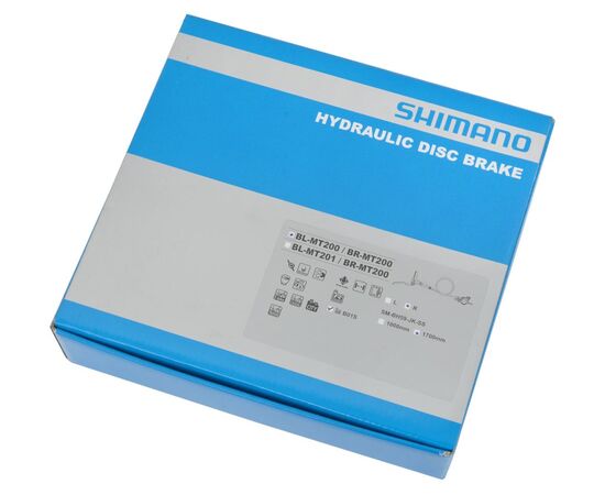 Тормоз Shimano MT200 BL(прав)/BR(задн) дисковый гидравлический 1700 мм (чёрный), изображение 3