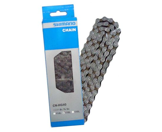 Цепь Shimano CN-HG40 6/7/8 ск. 114 звеньев 1 пин UG51, Количество звеньев: 116, Замок цепи: пин, изображение 2