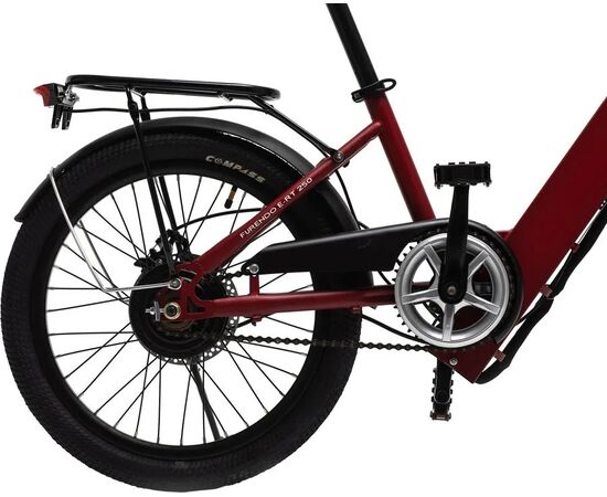 Электровелосипед FURENDO E-RT 250 (рубиново-красный), Цвет: красный, изображение 3