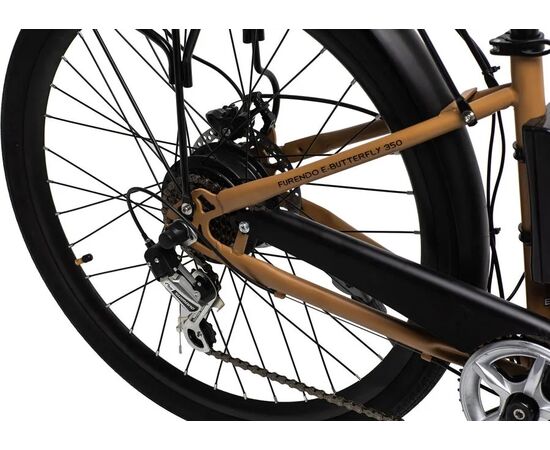 Электровелосипед FURENDO E-BUTTERFLY 350 (коричнево-бежевый), изображение 6