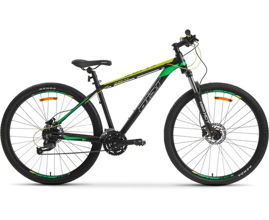 Велосипед AIST Slide 3.0 29 (черно-зелёный), Цвет: черный, Размер рамы: 19,5"