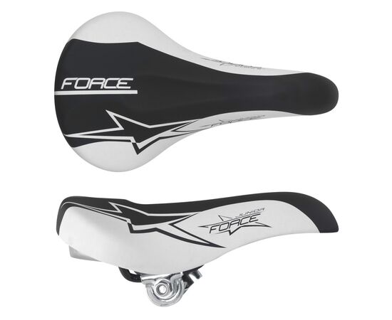 Седло FORCE JUNIOR 20065 (чёрно/белое), изображение 2