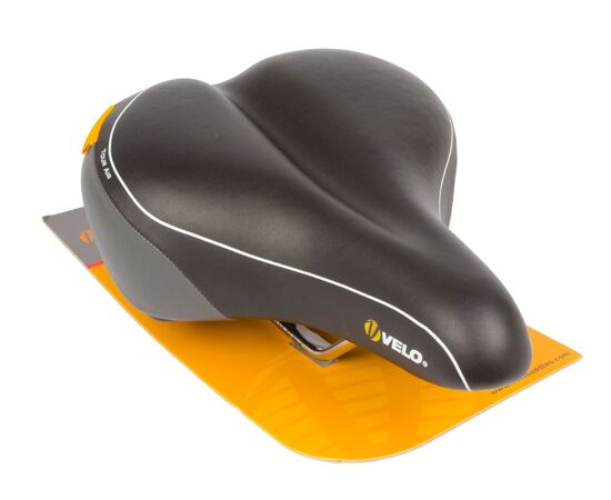 Седло велосипедное комфортное с амортизаторами VELO PLUSH TOUR AIR 5-250110 (чёрно-серый), изображение 5