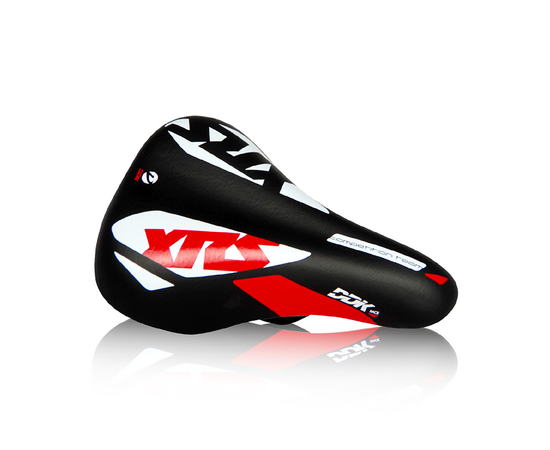 Седло DDK 1212A XRS (чёрный/белый/красный), Цвет: красный, изображение 2