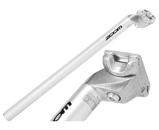 Подседельный штырь ZOOM SP-C207 (D26.6, L-400, серебристый), Цвет: серый, Диаметр: 26.6, Длина: 400, изображение 3