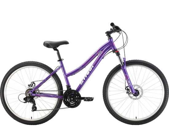 Велосипед Stark Luna 26.2 D (фиолетовый/серебристый), Цвет: Фиолетовый, Размер рамы: 16"