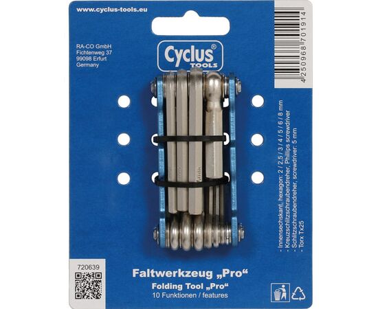 Набор ключей CYCLUS TOOLS Folding Tool Pro 10 в 1, изображение 2