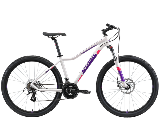 Велосипед Stark Viva 27.2 D (белый/фиолетовый), Цвет: Белый, Размер рамы: 14,5"