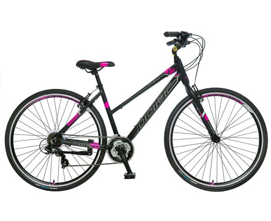 Велосипед Polar Athena Rigid (черный-розовый), Цвет: Черный, Размер рамы: L