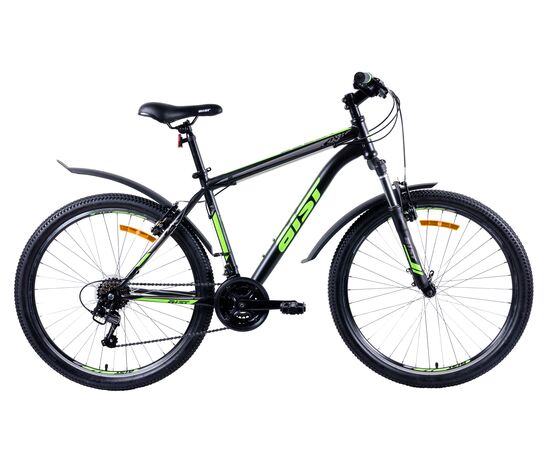 Велосипед AIST Quest 26 (черно-зеленый), Цвет: Черный, Размер рамы: 16"