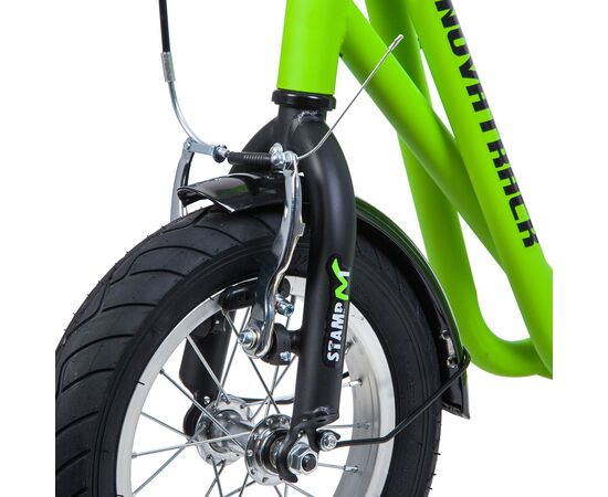 Внедорожный самокат Novatrack STAMP N1 12" PRO (зелёный), Цвет: зелёный, изображение 4