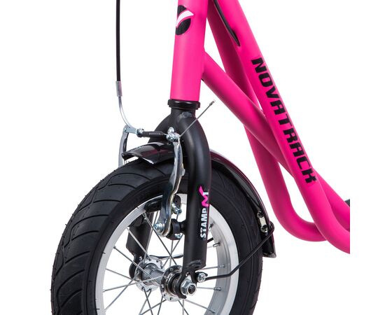 Внедорожный самокат Novatrack STAMP N1 12" PRO (розовый), Цвет: розовый, изображение 4