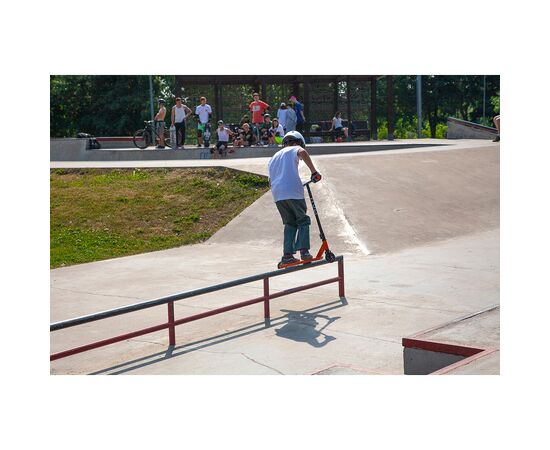 Трюковый самокат Novatrack WOLF 110 Plastic (оранжевый), Цвет: оранжевый, изображение 7