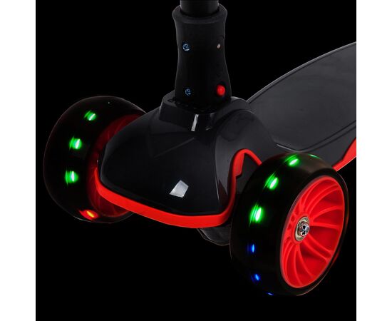 Кикборд Novatrack RAINBOW Basic Black (красный), изображение 4