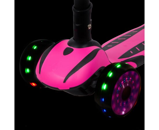 Кикборд Novatrack RAINBOW CAR GIRL PRO (розовый), Цвет: розовый, изображение 4