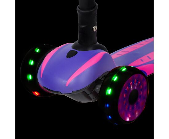 Кикборд Novatrack RAINBOW CAR GIRL PRO (фиолетовый), Цвет: фиолетовый, изображение 4