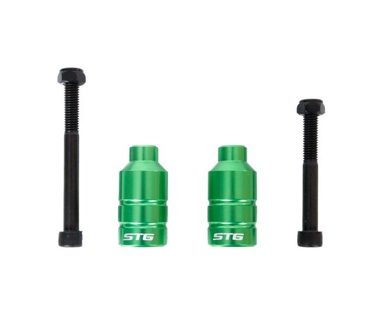 Пеги алюминиевые для трюкового самоката с осью 22,2 мм (зелёный, 2 шт), Цвет: зелёный, изображение 3