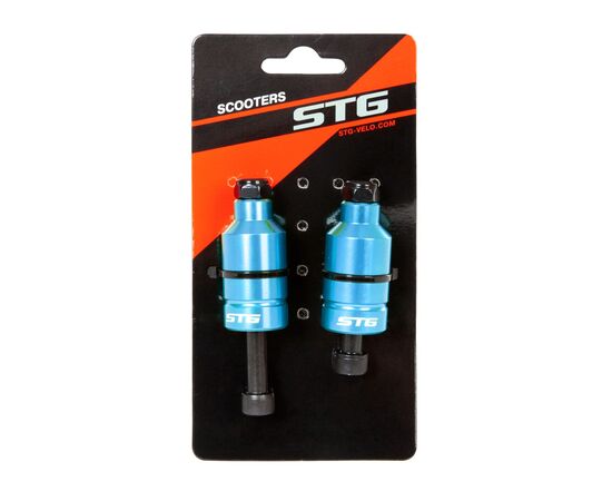 Пеги алюминиевые для трюкового самоката с осью 22,2 мм (синий, 2 шт), Цвет: синий, изображение 4
