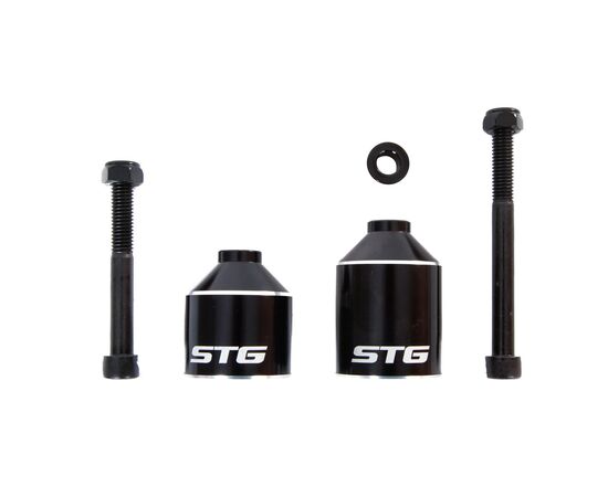 Пеги алюминиевые для трюкового самоката с осью 36 мм (чёрный, 2 шт), Цвет: черный, изображение 3