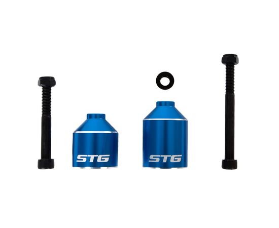 Пеги алюминиевые для трюкового самоката с осью 36 мм (синий, 2 шт), Цвет: синий, изображение 3
