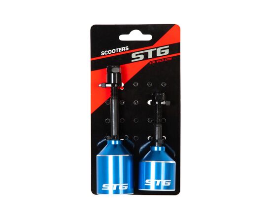 Пеги алюминиевые для трюкового самоката с осью 36 мм (синий, 2 шт), Цвет: синий, изображение 4
