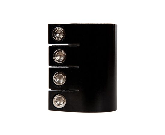 Зажим 31,8 мм для рулей самокатов диаметром 28,6-31,8 мм с болтами и проставкой (чёрный), изображение 3