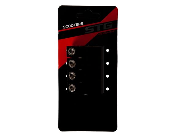 Зажим 31,8 мм для рулей самокатов диаметром 28,6-31,8 мм с болтами и проставкой (чёрный), изображение 7