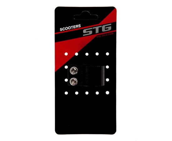 Зажим 33 мм для рулей самокатов с болтами (чёрный), изображение 5