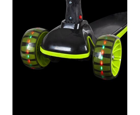 Кикборд Novatrack RAINBOW Basic Black new (лаймовый), Цвет: жёлтый, изображение 4