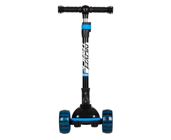 Кикборд Novatrack RAINBOW Basic Black new (чёрный-голубой), Цвет: синий, изображение 3