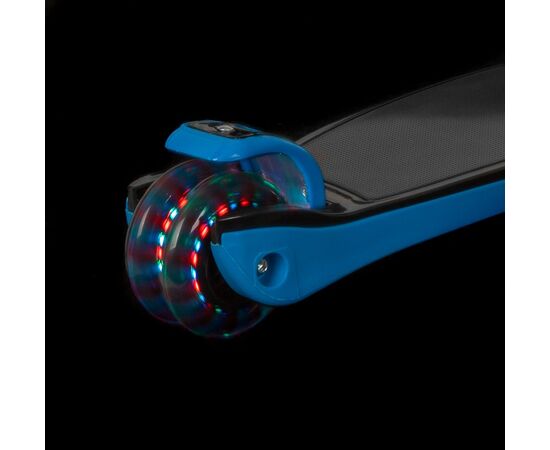 Кикборд Novatrack RAINBOW Basic Black new (чёрный-голубой), Цвет: синий, изображение 5
