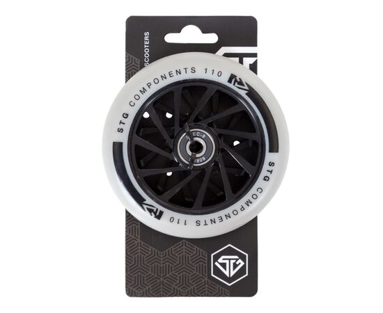 Колесо 110 мм STG TW-16 для трюкового самоката с подшипником ABEC-9 (чёрный с серым), Цвет: серый, изображение 2