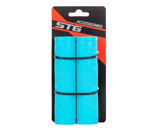 Грипсы STG Base 126 мм (голубой), Цвет: голубой, изображение 3