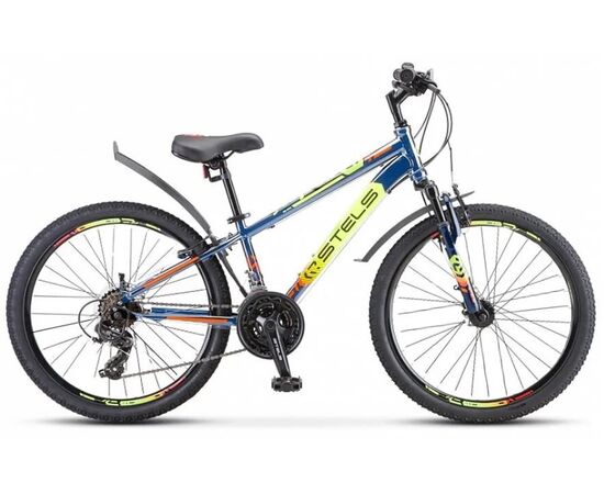 Подростковый велосипед Stels Navigator 400 V 24" (серый/салатовый/красный), Цвет: графитовый, Размер рамы: 12"