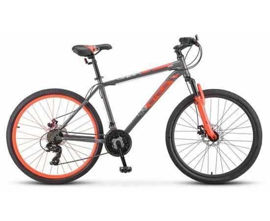 Велосипед Stels Navigator 500 MD 26" (серый/красный), Цвет: серый, Размер рамы: 18"