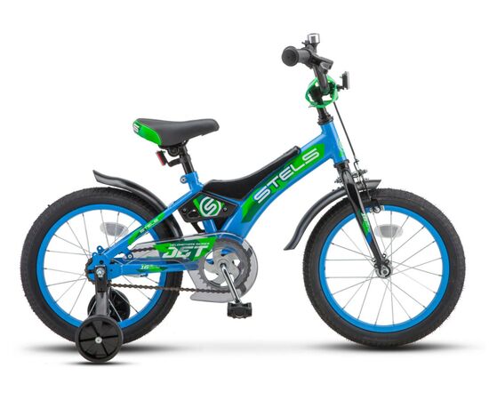 Детский велосипед Stels Jet 14" (голубой/зелёный), Цвет: Голубой, Размер рамы: 8,5"