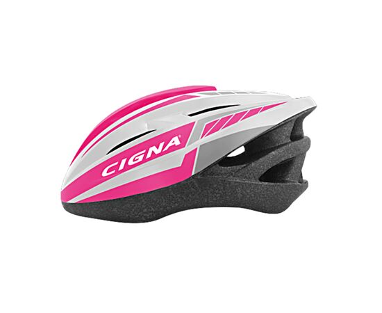 Шлем велосипедный Cigna WT-040 (чёрный/розовый/белый), изображение 2