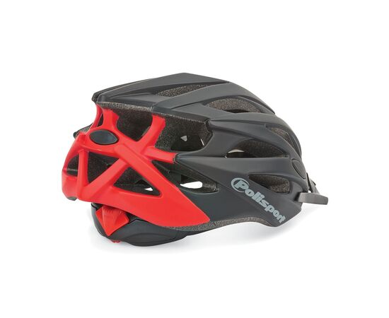 Шлем Polisport TWIG (чёрный/красный матовый), Цвет: черный, Размер: 55-58, изображение 2
