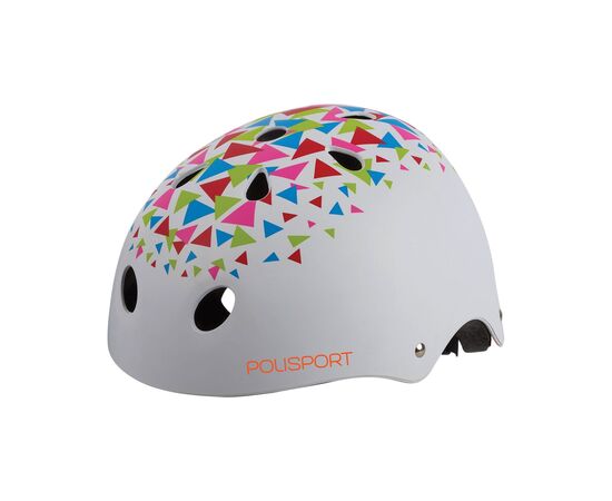 Шлем Polisport URBAN RADICAL TRIANGLES (белый матовый/оранжевый), Цвет: Белый, Размер: 53-55