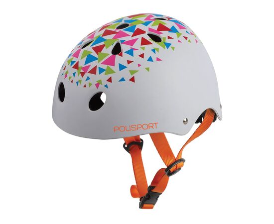 Шлем Polisport URBAN RADICAL TRIANGLES (белый матовый/оранжевый), Цвет: белый, Размер: 53-55, изображение 3