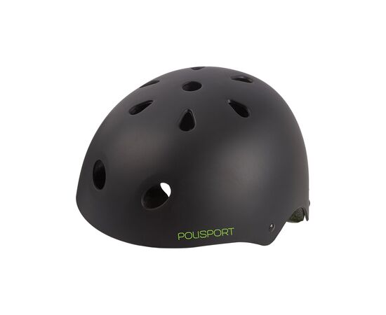 Шлем Polisport URBAN RADICAL GRAFFITI (чёрный матовый/зелёный), Цвет: черный, Размер: 53-55