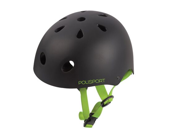 Шлем Polisport URBAN RADICAL GRAFFITI (чёрный матовый/зелёный), Цвет: черный, Размер: 53-55, изображение 3
