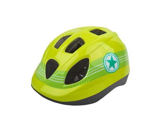 Детский шлем Polisport XS KIDS Popstar (неоновый зелёный), Цвет: Салатовый, Размер: 46-53