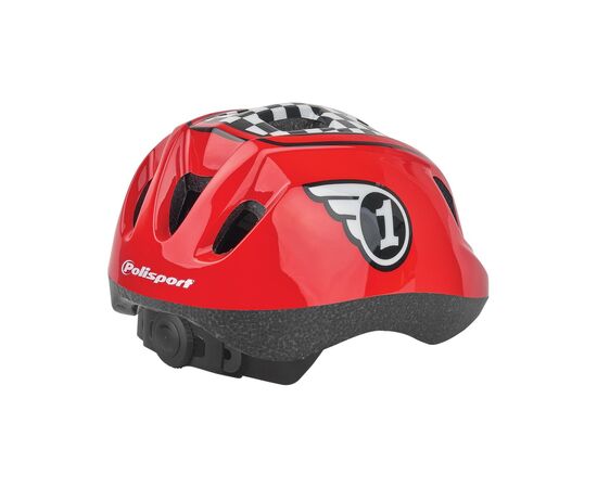 Детский шлем Polisport XS KIDS Race (красный/чёрный), Цвет: красный, Размер: 46-53, изображение 2