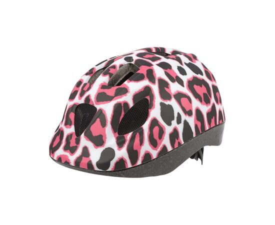 Детский шлем Polisport XS KIDS Pinky Cheetah (розовый/чёрный), Цвет: Розовый, Размер: 46-53