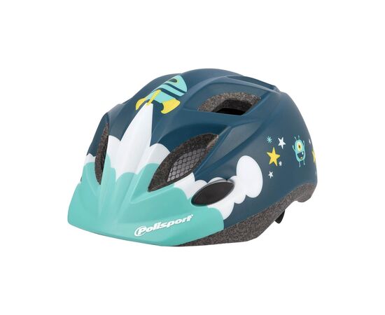 Детский шлем Polisport XS KIDS PREMIUM SPACESHIP (синий), Цвет: Бирюзовый, Размер: 48-52